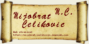Mijobrat Čeliković vizit kartica